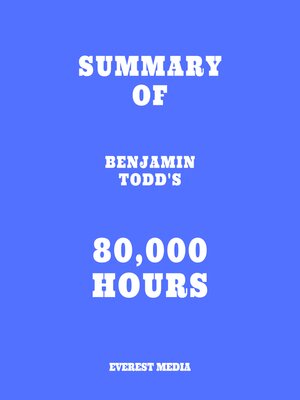 cover image of Summary of Benjamin Todd's 80,000 Hours